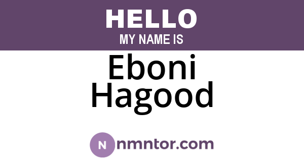 Eboni Hagood