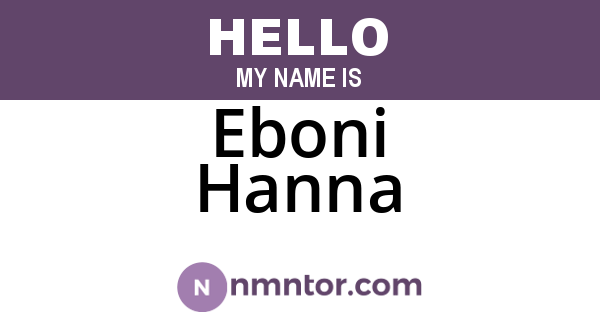 Eboni Hanna