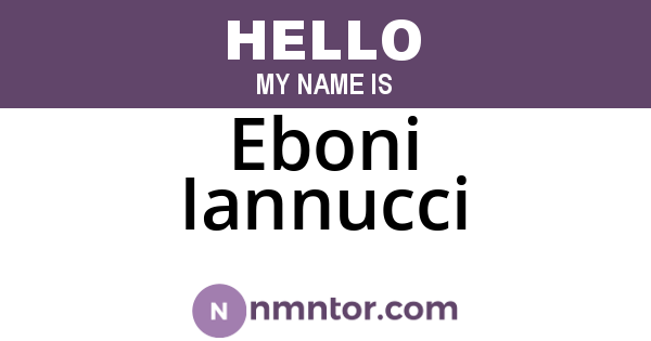Eboni Iannucci