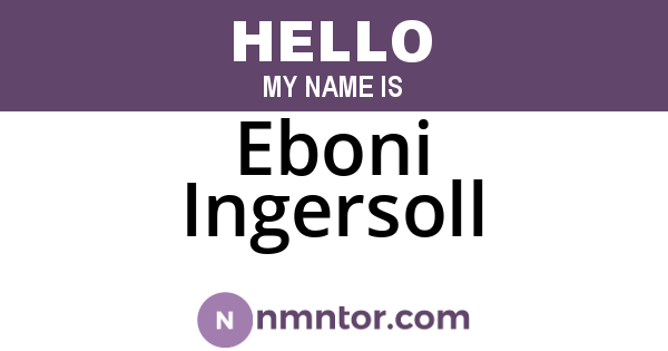 Eboni Ingersoll