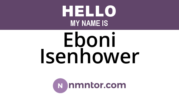 Eboni Isenhower