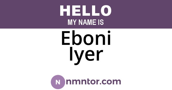 Eboni Iyer