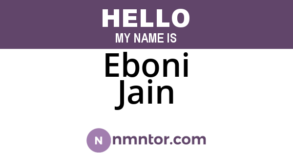Eboni Jain