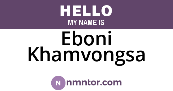 Eboni Khamvongsa