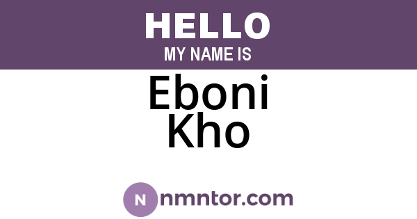 Eboni Kho