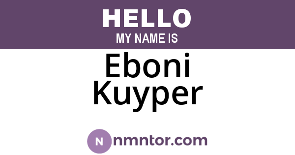 Eboni Kuyper