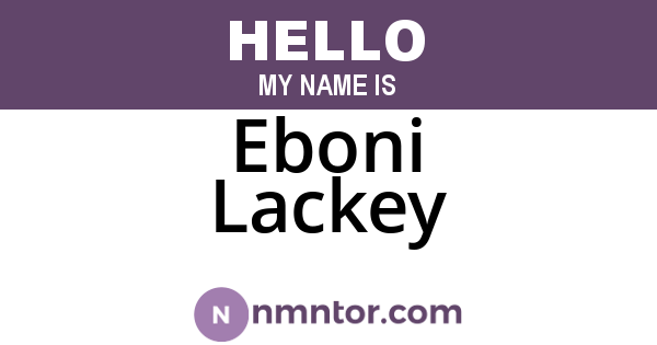 Eboni Lackey
