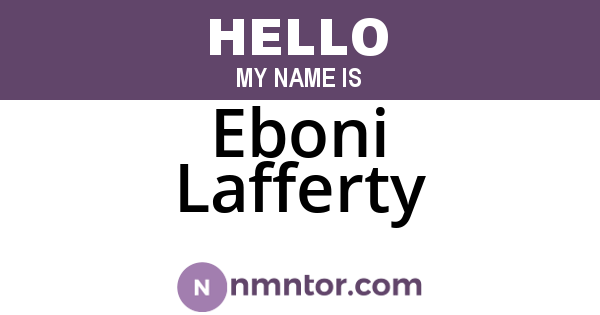 Eboni Lafferty