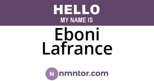 Eboni Lafrance