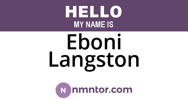 Eboni Langston