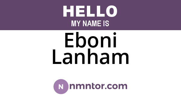 Eboni Lanham