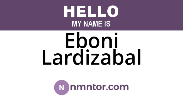 Eboni Lardizabal