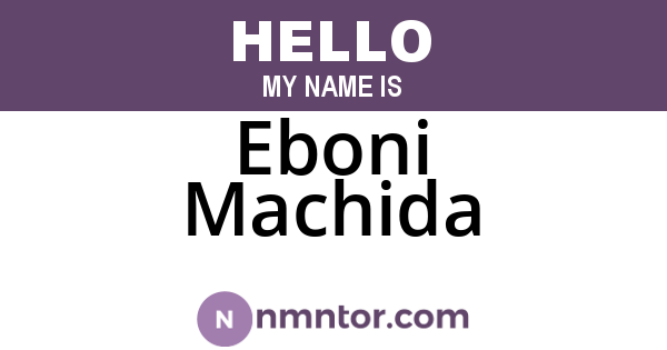 Eboni Machida