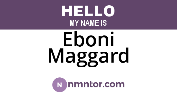Eboni Maggard
