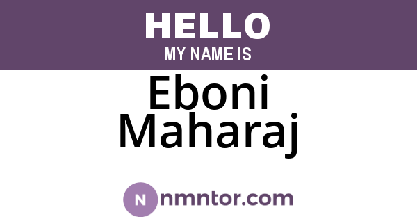 Eboni Maharaj