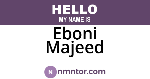 Eboni Majeed