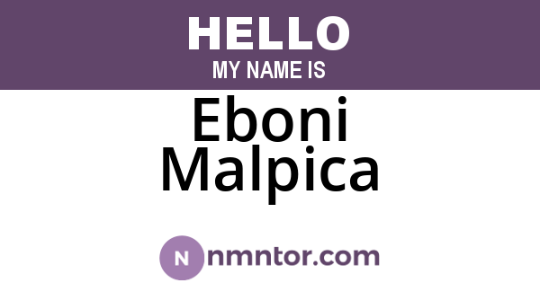 Eboni Malpica