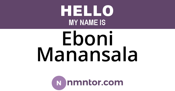 Eboni Manansala