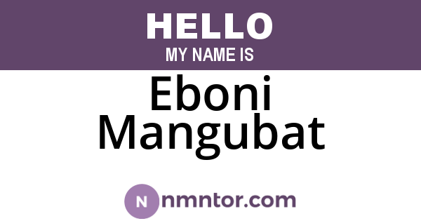 Eboni Mangubat