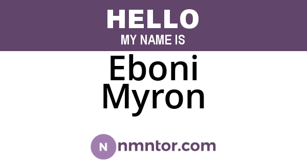 Eboni Myron