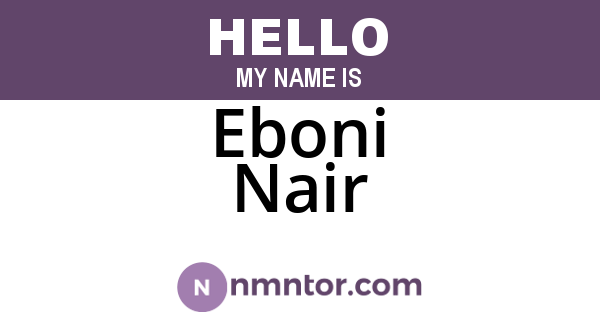 Eboni Nair