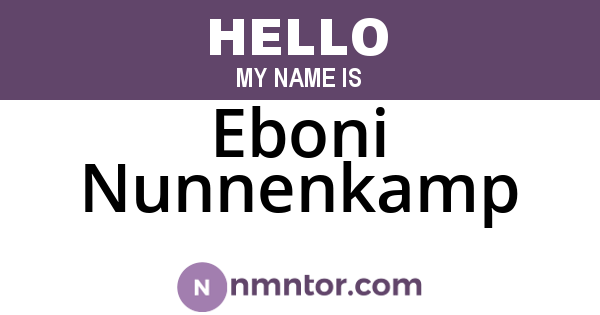 Eboni Nunnenkamp
