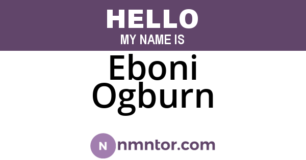 Eboni Ogburn
