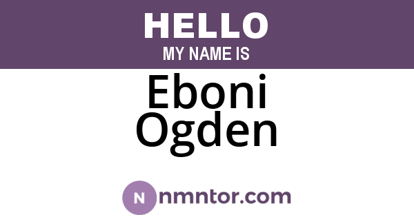 Eboni Ogden