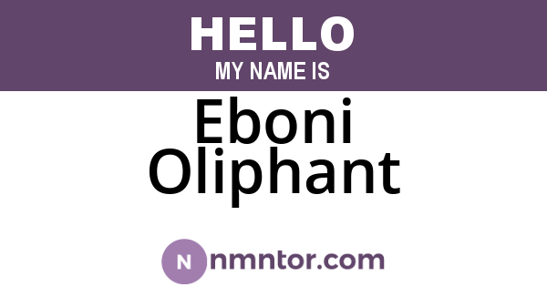 Eboni Oliphant
