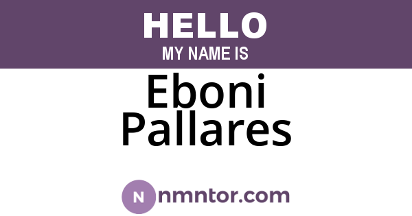 Eboni Pallares