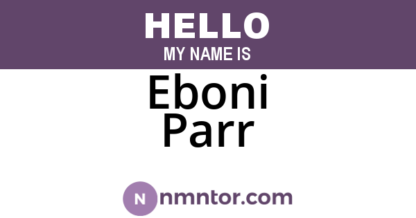 Eboni Parr
