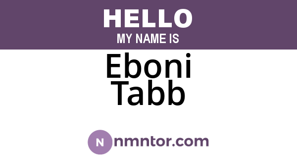 Eboni Tabb