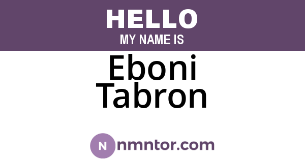 Eboni Tabron