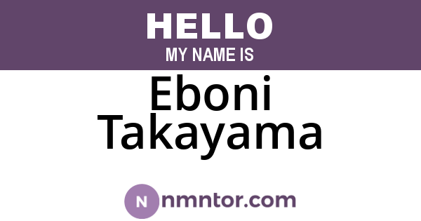 Eboni Takayama
