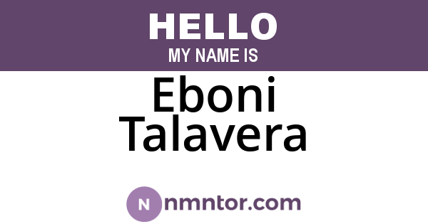 Eboni Talavera