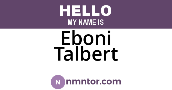 Eboni Talbert