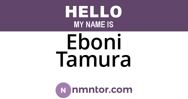 Eboni Tamura