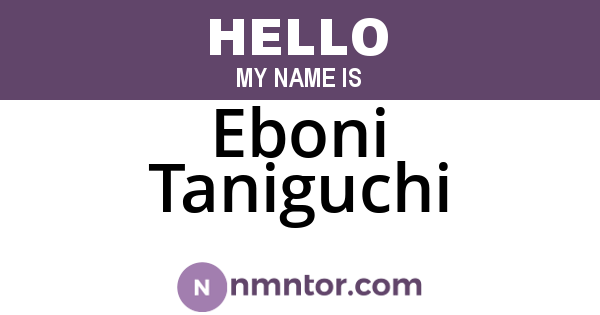 Eboni Taniguchi
