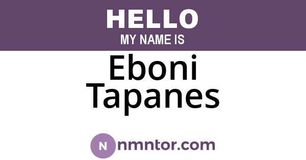 Eboni Tapanes
