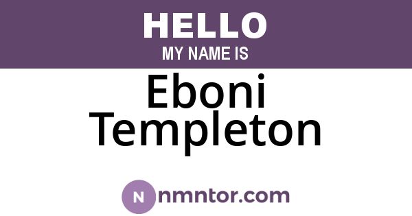 Eboni Templeton