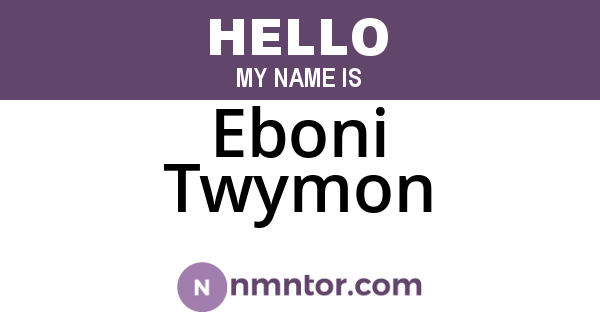 Eboni Twymon