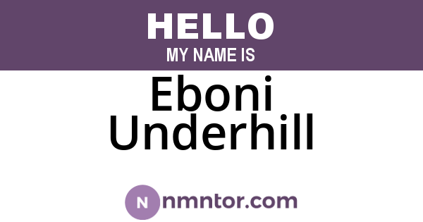 Eboni Underhill