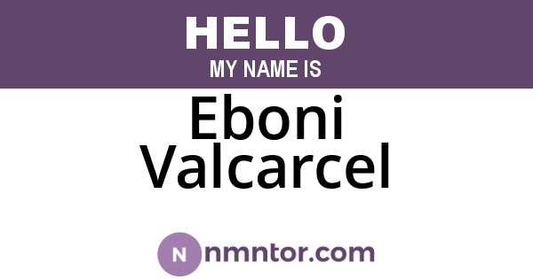 Eboni Valcarcel