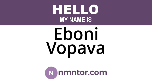 Eboni Vopava