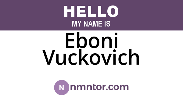 Eboni Vuckovich