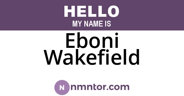 Eboni Wakefield