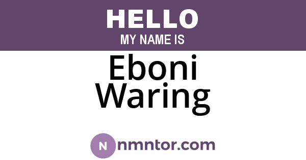 Eboni Waring