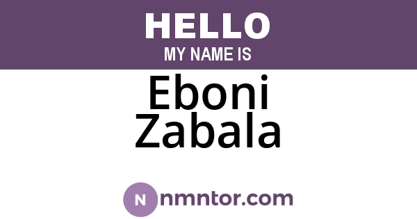Eboni Zabala