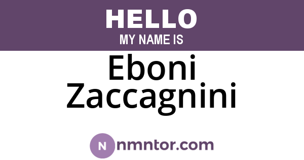 Eboni Zaccagnini