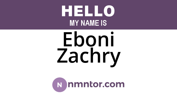 Eboni Zachry